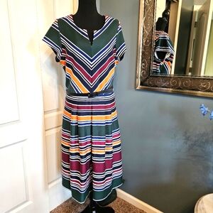 Shelby Palmer Striped Dress with belt